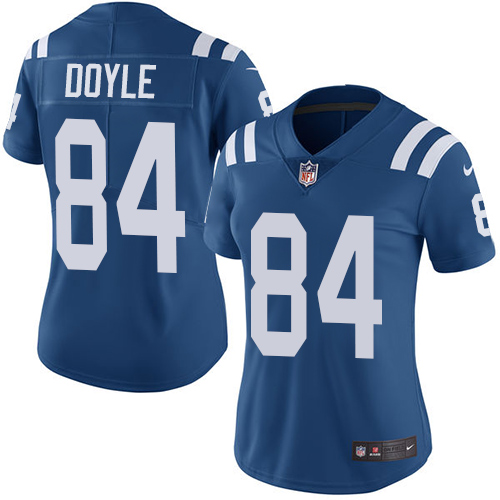 Indianapolis Colts #84 Limited Jack Doyle Royal Blue Nike NFL Home Women Vapor Untouchable jerseys